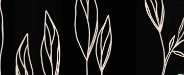 papier peint feuillage dEbene motif dessine blanc sur fond noir