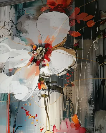 papier peint mural pop flora